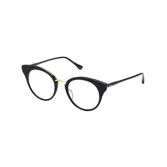 DITA Reckless Black & Gold Round Cateye Eyeglass Frames - Picture 1 of 9